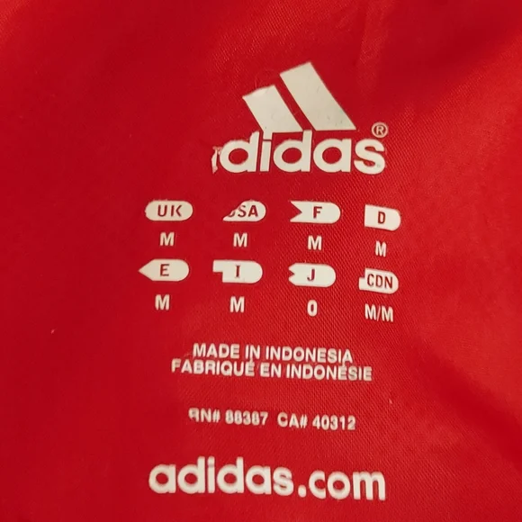 ADIDAS MENS DRIVE 2 WINDBREAKER FULL FRONT ZIP JACKET WITH STOWAWAY HOOD, RED M - Picture 11 of 14